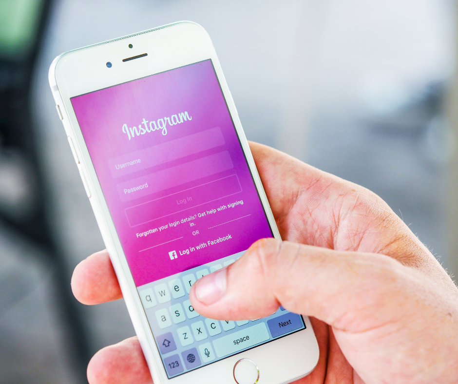 haciendo log in en instagram con un iphone